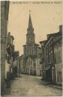 Carte postale ancienne - Bidache - La Rue Montante et l'Eglise 