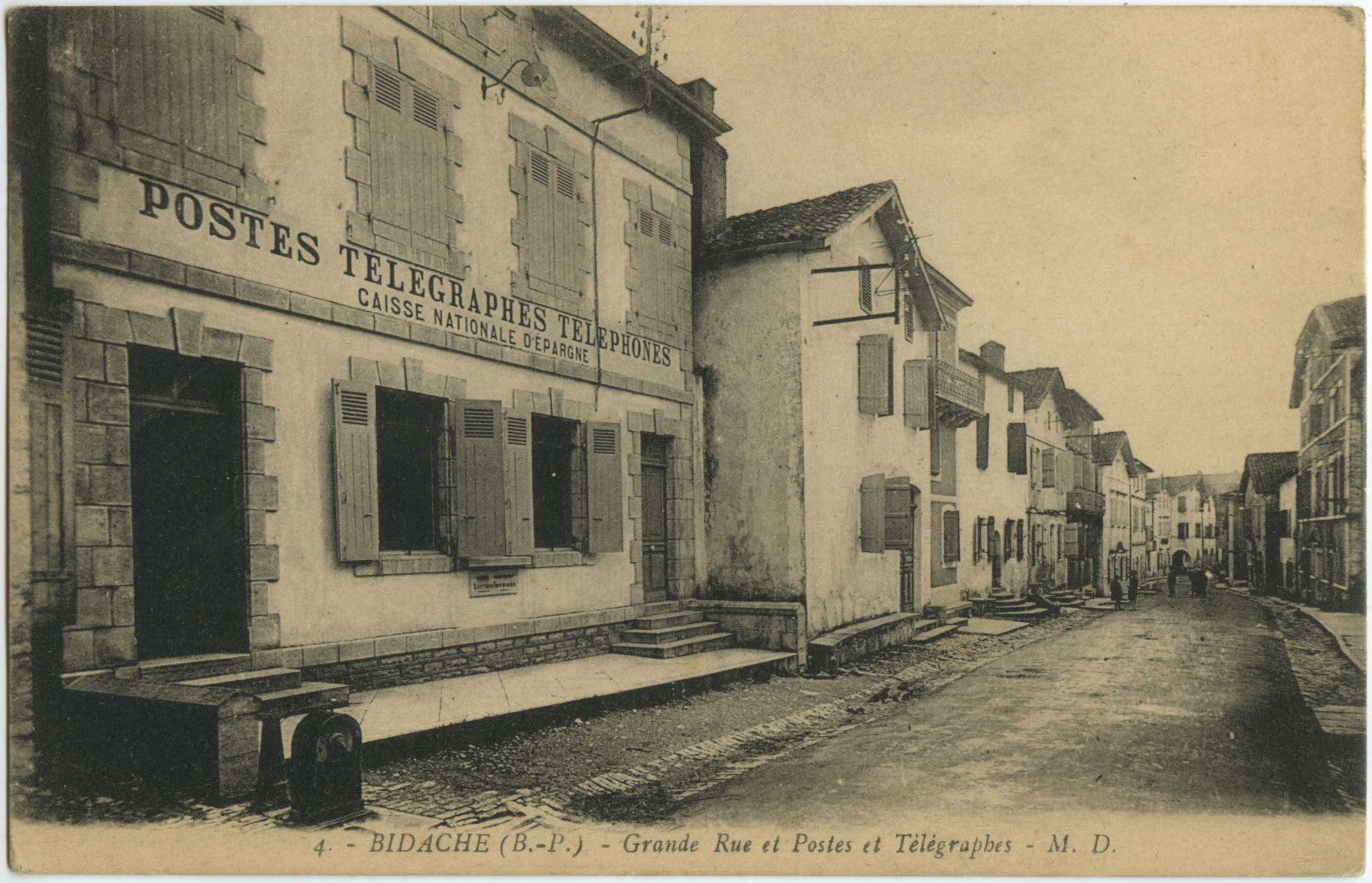Bidache - Grande Rue et Postes et Télégraphes