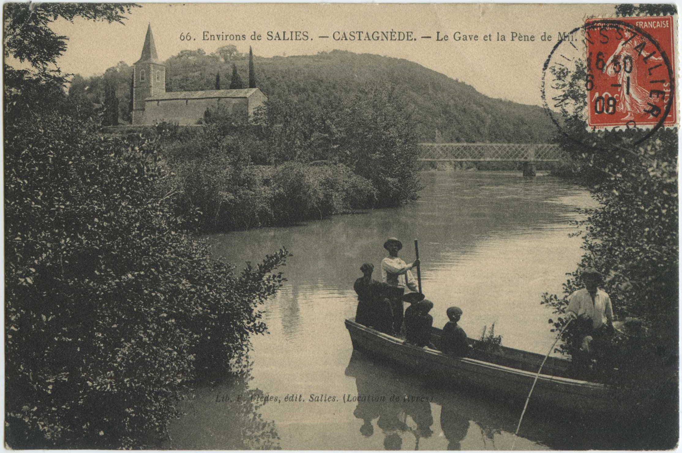 Castagnède - Le Gave et la Pène de Mü.
