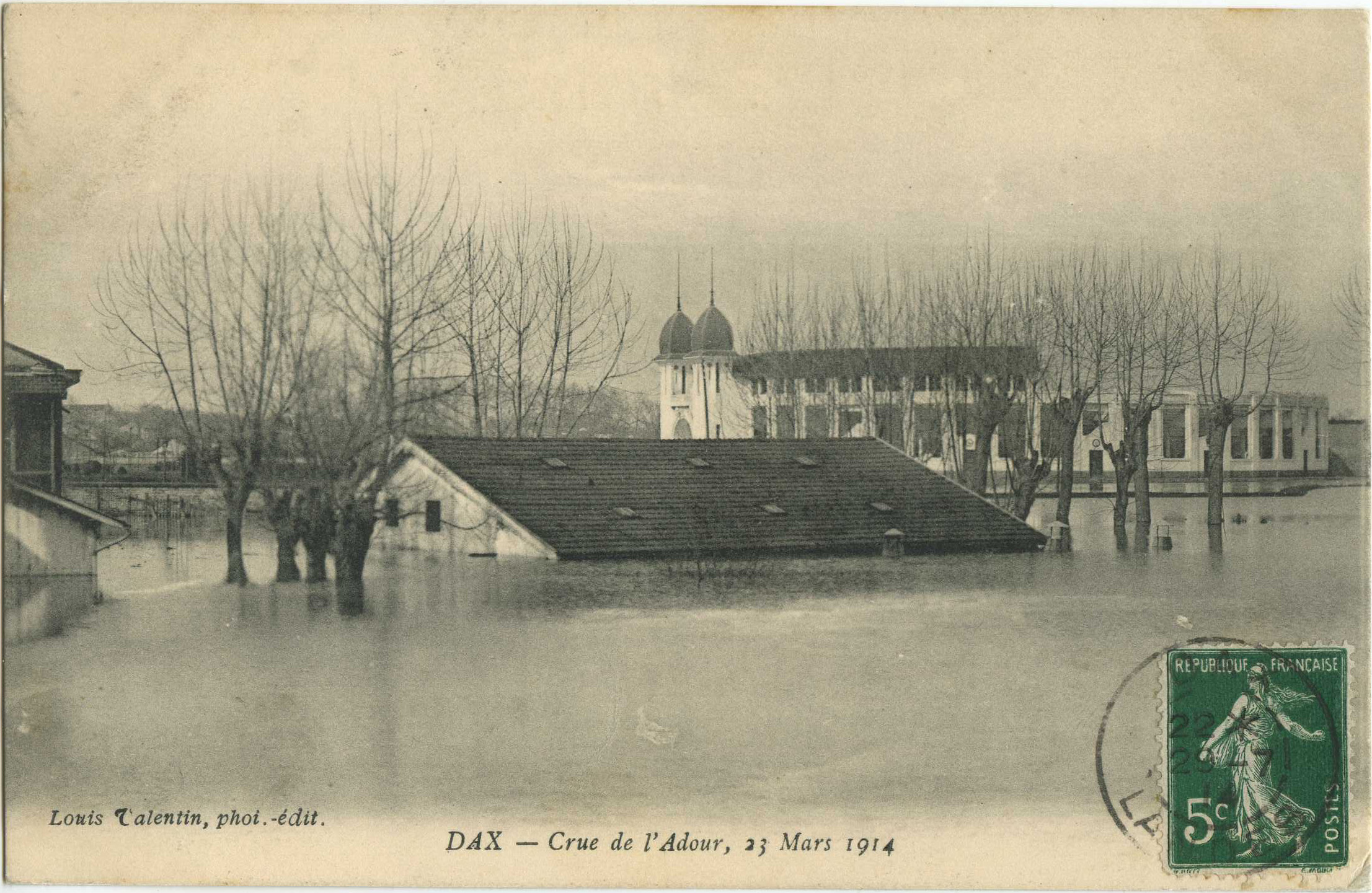Dax - Crue de l'Adour, 23 Mars 1914