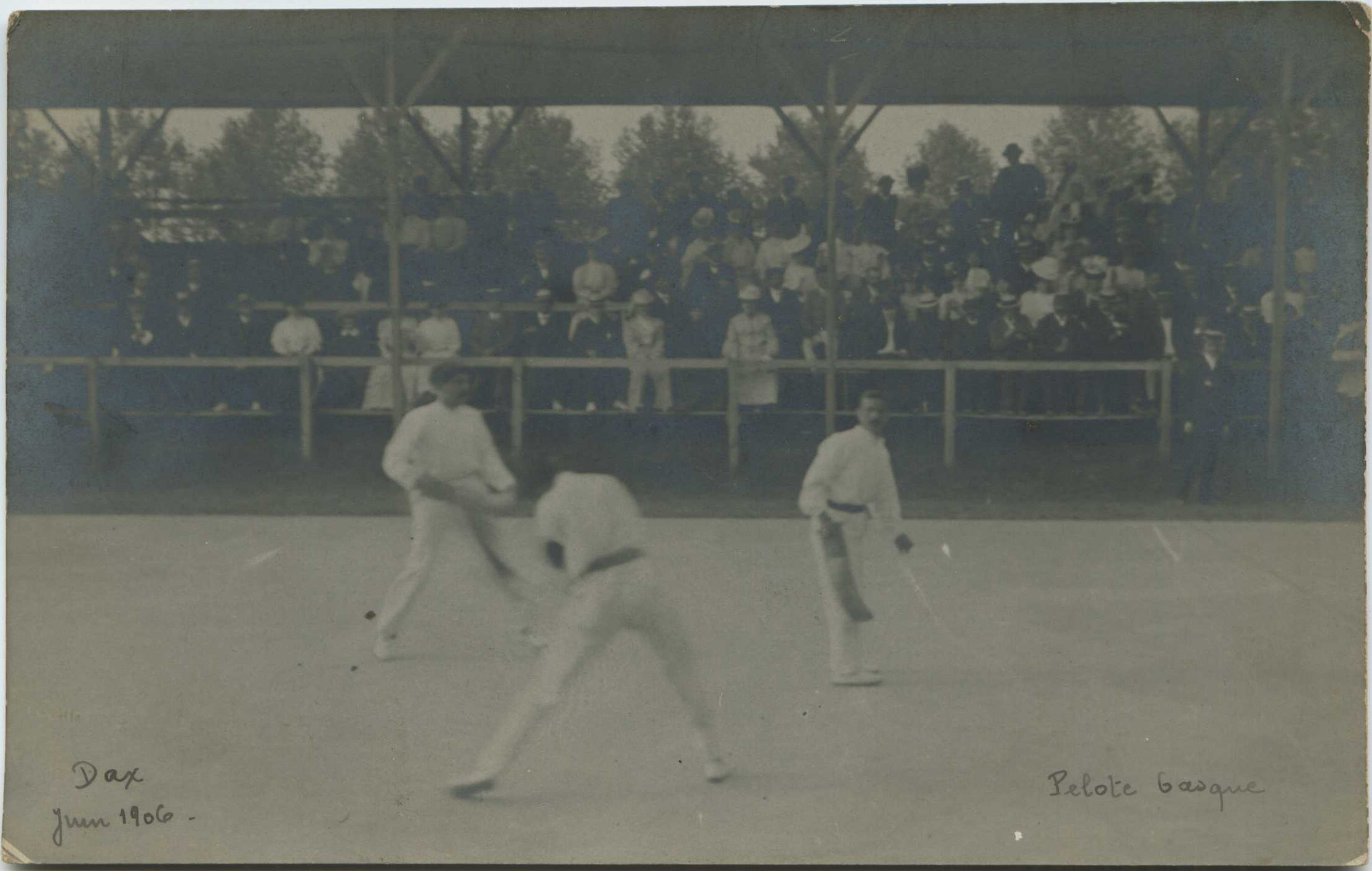 Dax - Carte photo - Partie de pelote basque (juin 1906)