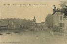 Carte postale ancienne - Dax - Boulevard du Collège et Eglise St-Vincent de Xaintes