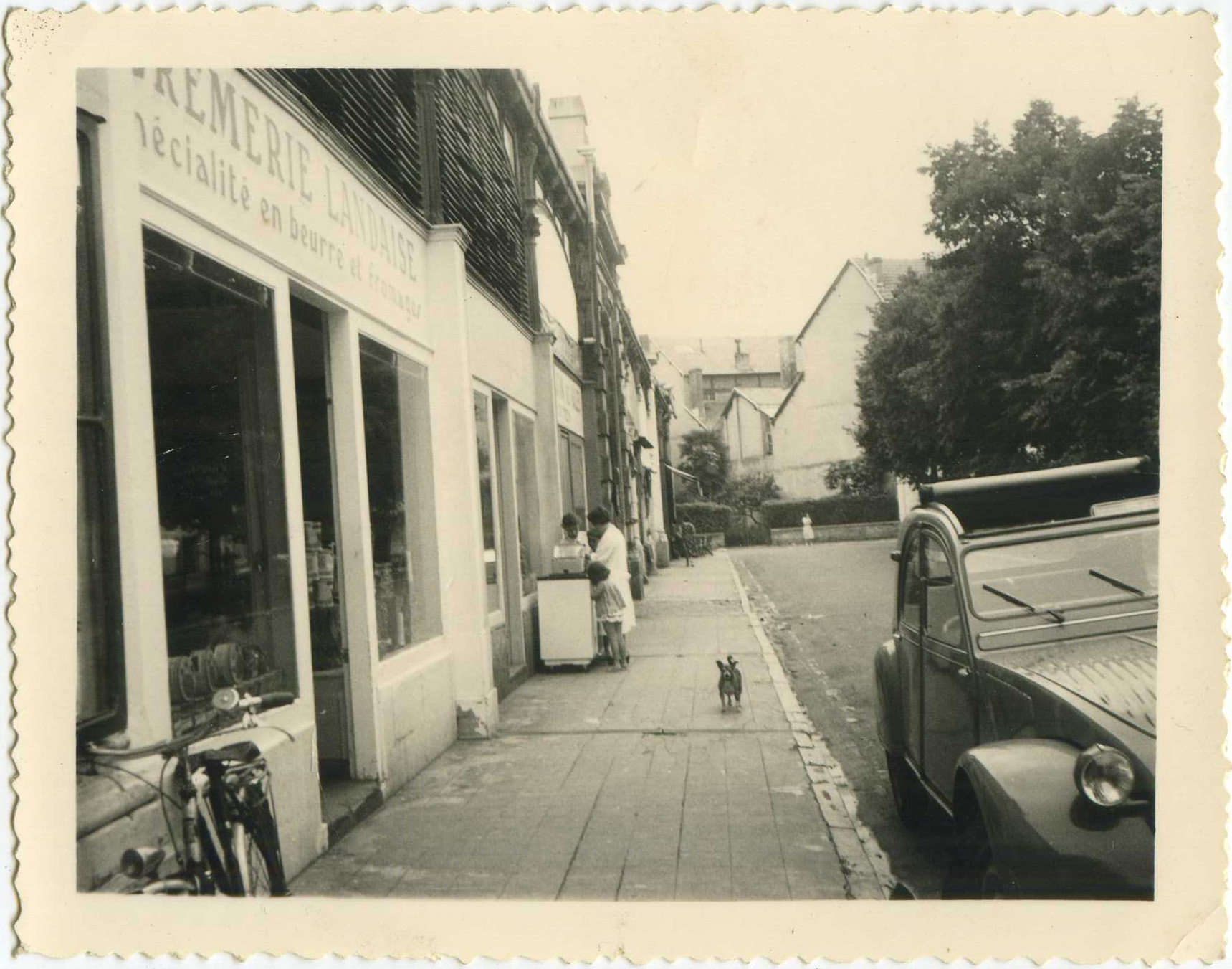 Dax - Photo - Les halles - Devanture de la Crêmerie Landaise (peut-être années 50)