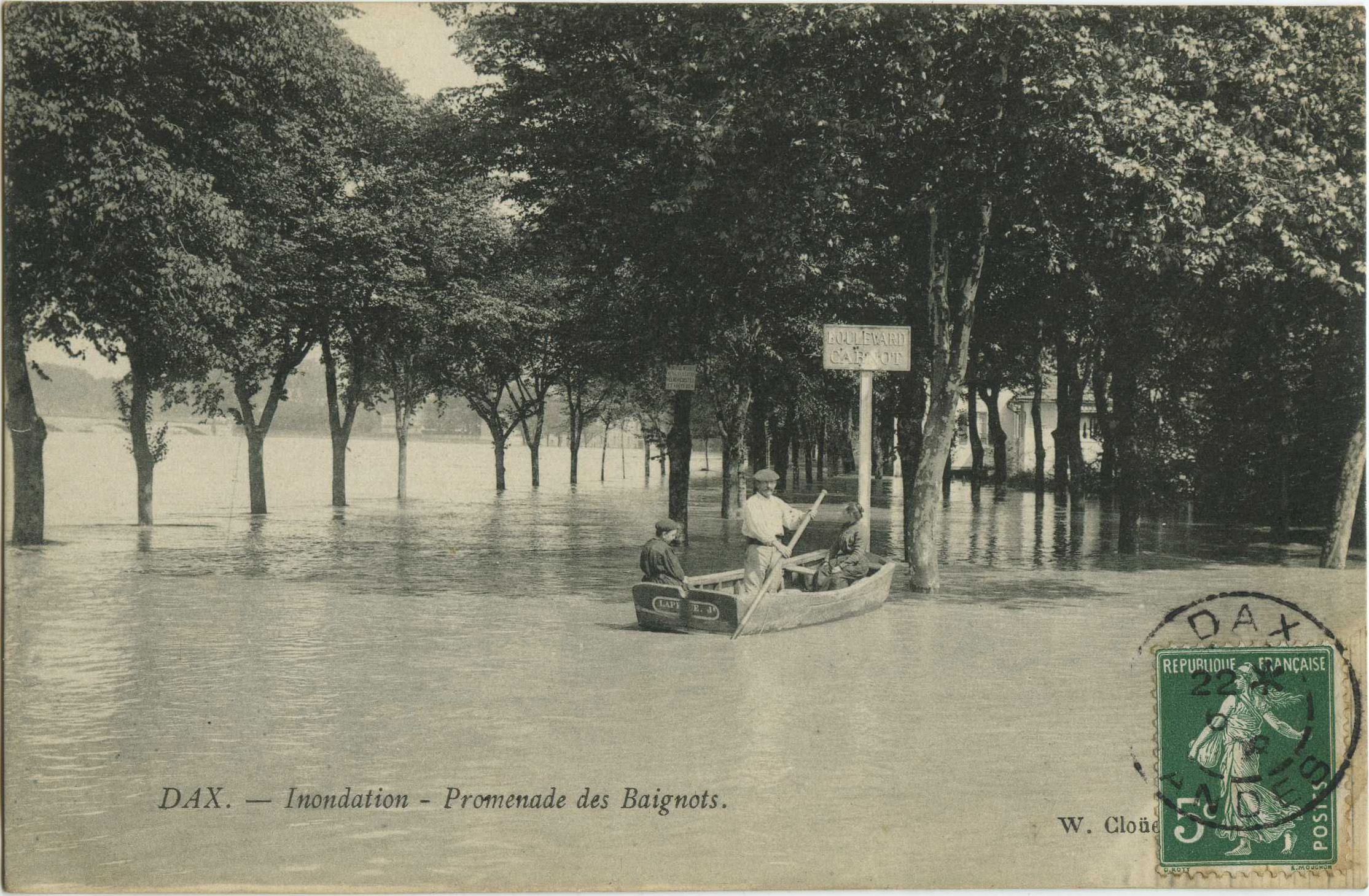 Dax - Inondation - Promenade des Baignots.