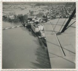 Carte postale ancienne - Dax - Photo - Crue de 1952 - Vue aérienne