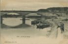 Carte postale ancienne - Dax - Le Pont et l'Adour