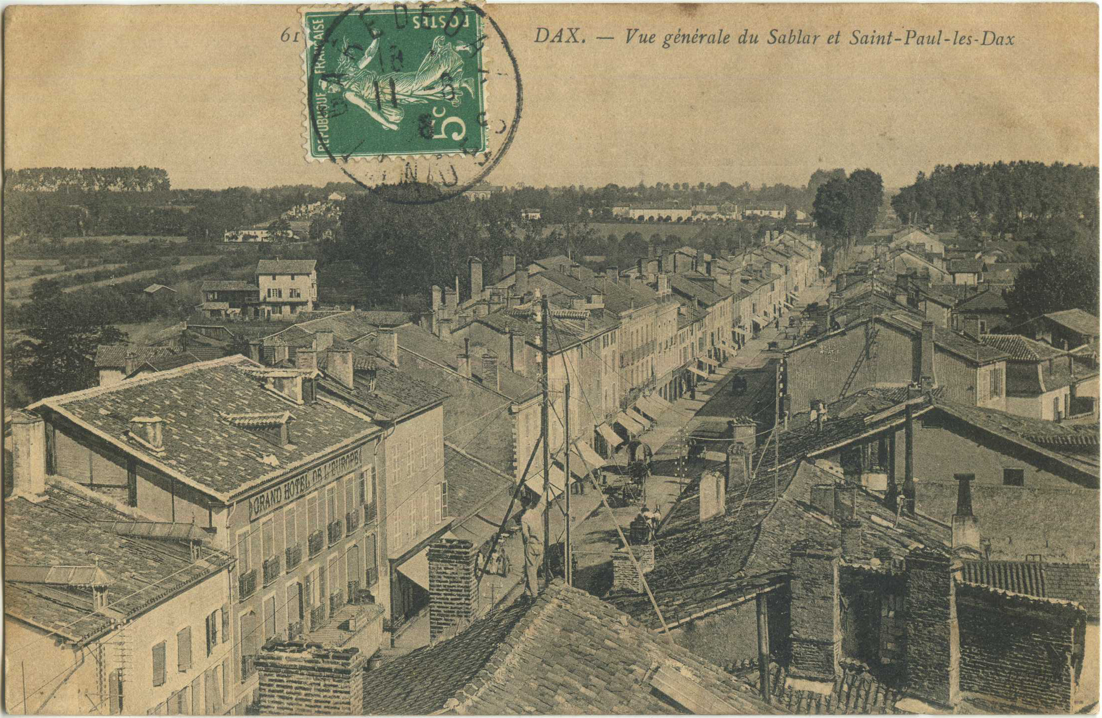 Dax - Vue générale du Sablar et Saint-Paul-les-Dax