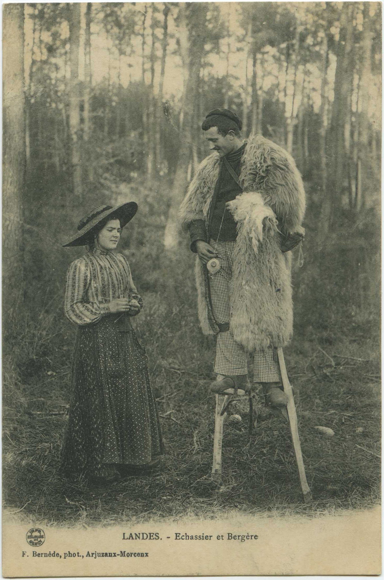 Landes - LANDES - Echassier et Bergère