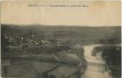 Carte postale ancienne - Escos - Vue générale et vallée du Gave