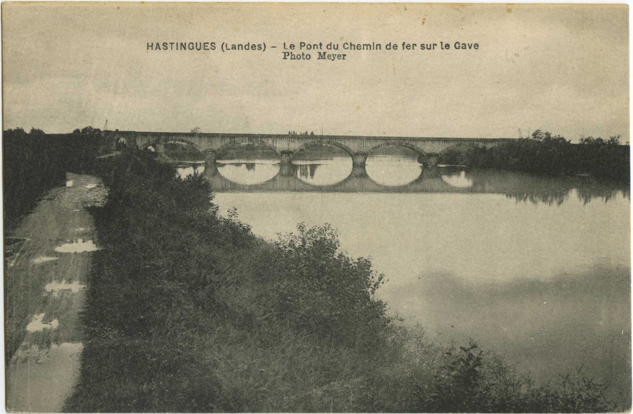 Hastingues - Le Pont du Chemin de fer sur le Gave