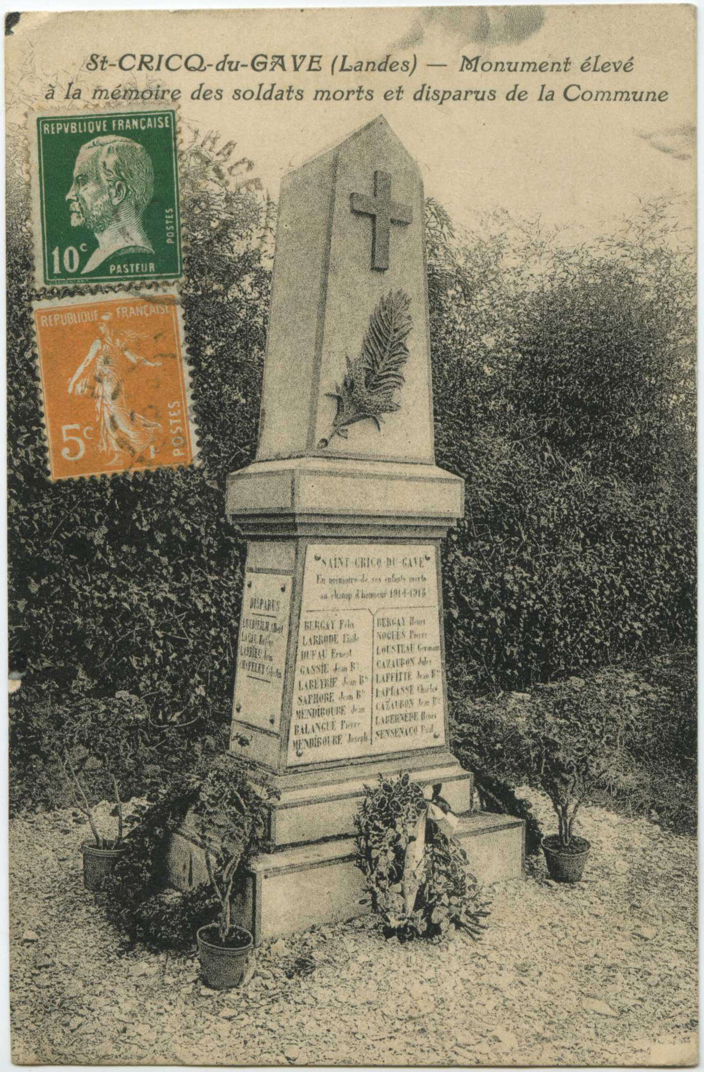 Saint-Cricq-du-Gave - Monument élevé à la mémoire des soldats morts et disparus de la Commune