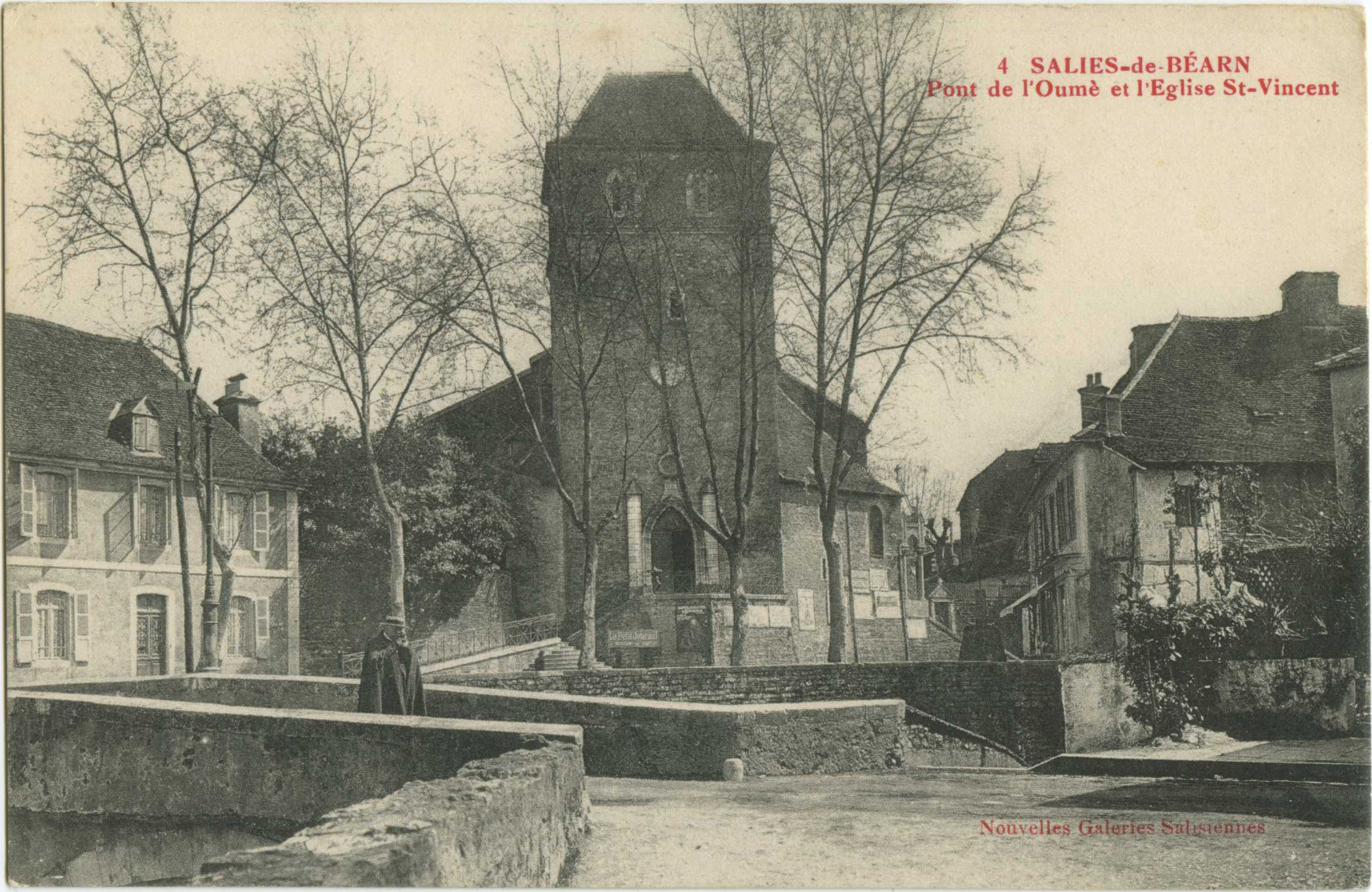Salies-de-Béarn - Pont de l'Oumè et l'Eglise St-Vincent