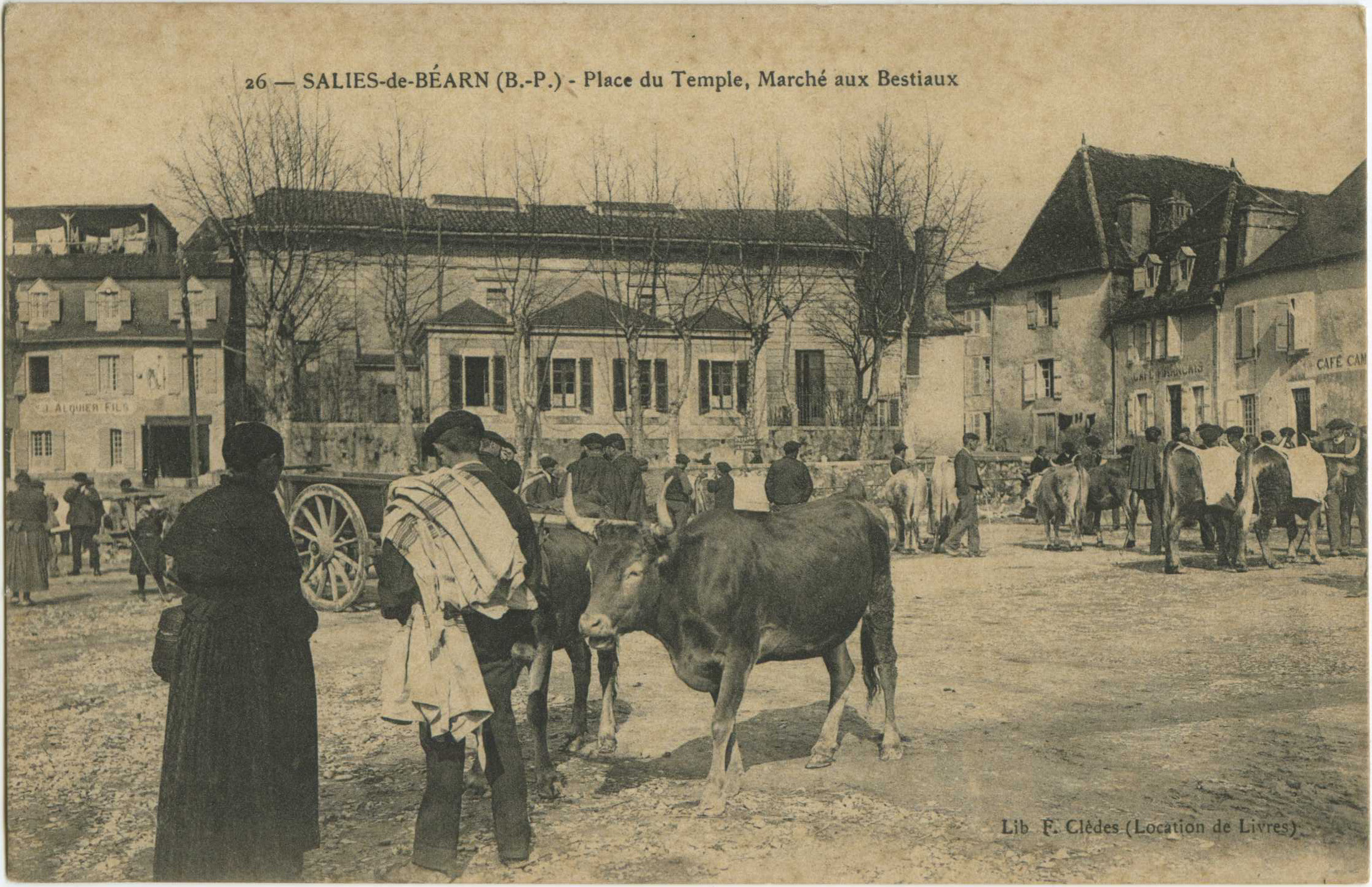 Salies-de-Béarn - Place du Temple, Marché aux Bestiaux