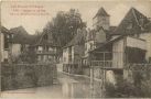 Carte postale ancienne - Salies-de-Béarn - Vieilles Maisons sur le Saleys