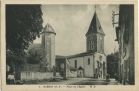 Carte postale ancienne - Bardos - Place de l'Eglise