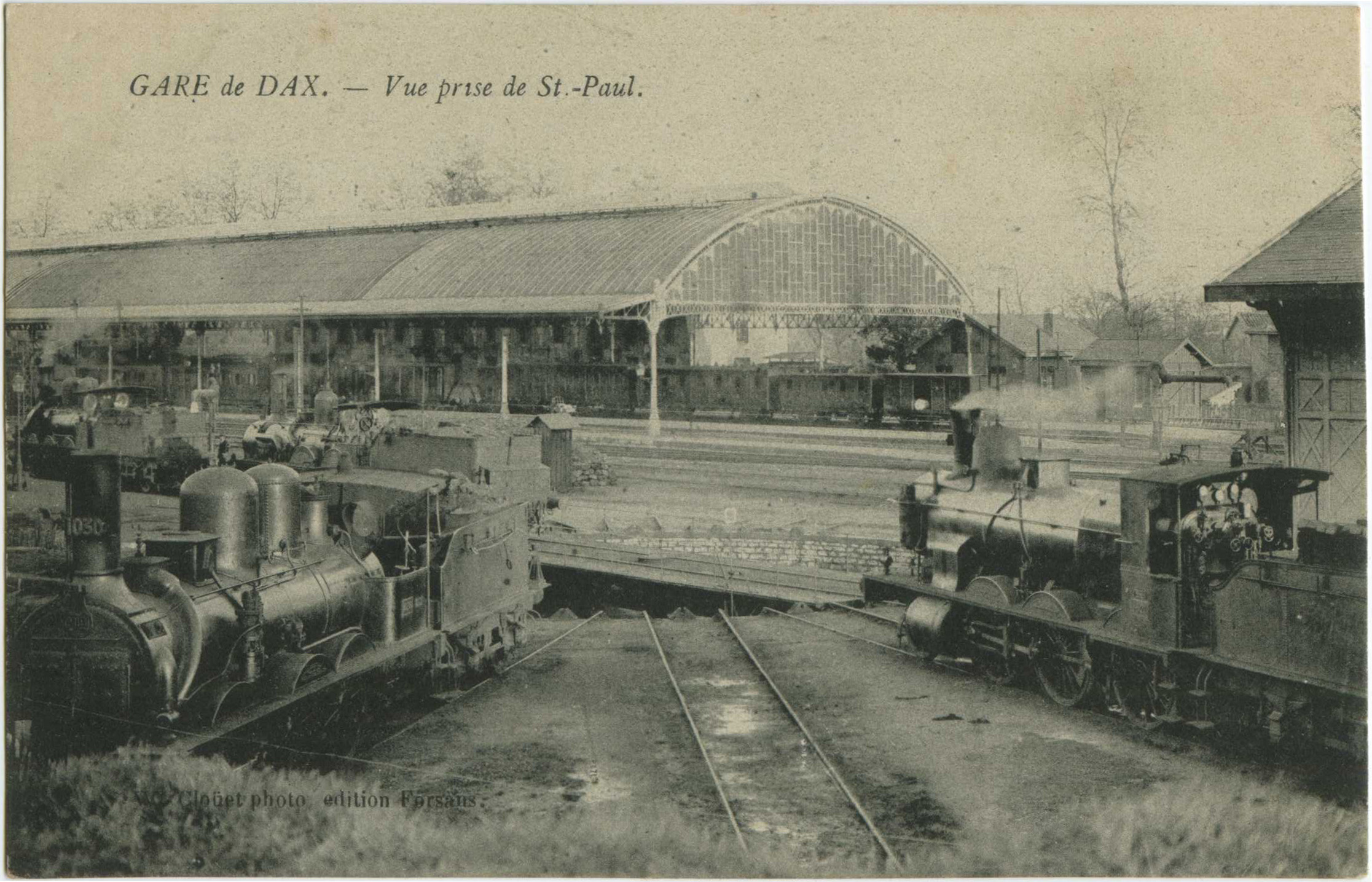 Dax - GARE de DAX. - Vue prise de St-Paul.