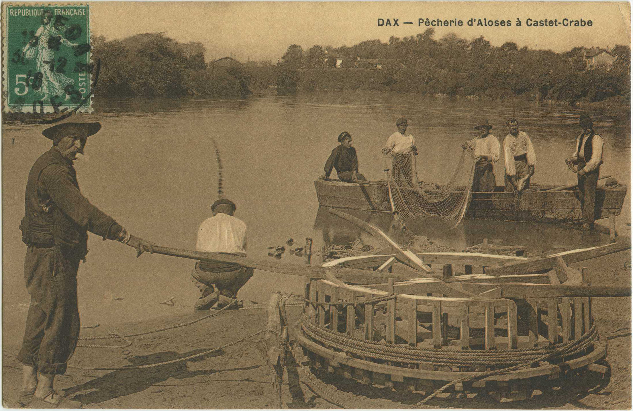 Dax - Pêcherie d'Aloses à Castet-Crabe