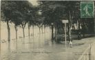 Carte postale ancienne - Dax - Inondation - Promenade des Baignots.