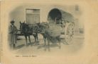 Carte postale ancienne - Dax - Attelage de Mules