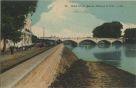 Carte postale ancienne - Dax - Le Quai du Sablar et le Pont.