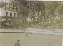 Photo ancienne - Dax - Photo - Une course landaise dans les anciennes arènes (vers 1910)