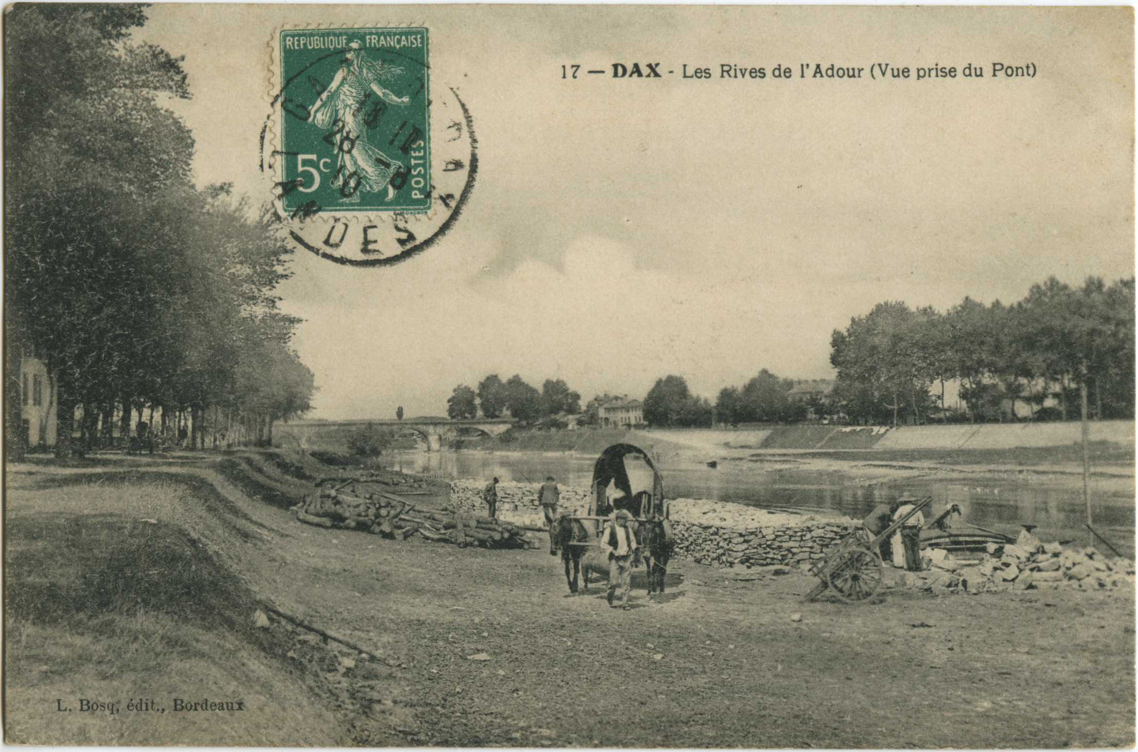 Dax - Les Rives de l'Adour (Vue prise du Pont)