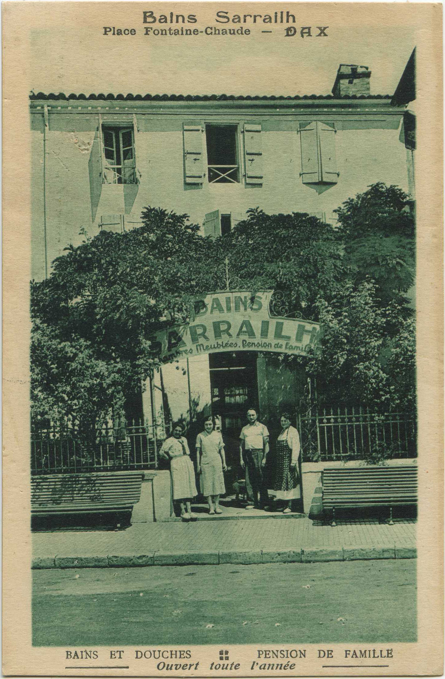 Dax - Bains Sarrailh - Place Fontaine-Chaude - BAINS ET DOUCHES - PENSION DE FAMILLE - Ouvert toute l'année