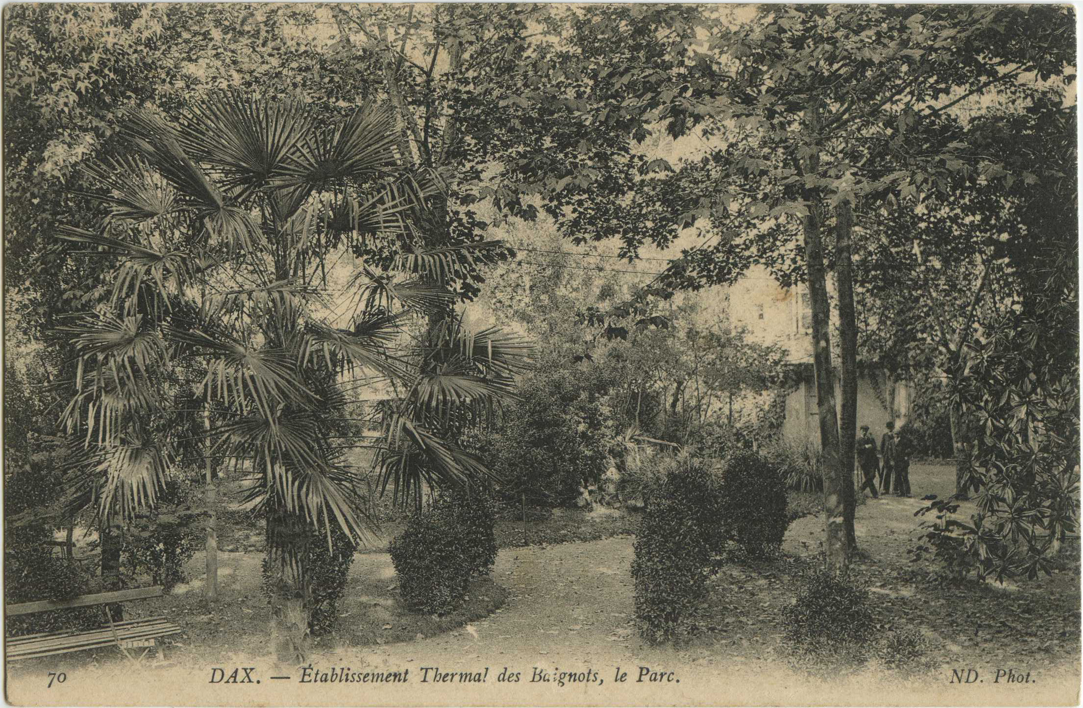 Dax - Établissement Thermal des Baignots, le Parc.