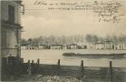 Carte postale ancienne - Dax - Crue de l'Adour - Le barrage du Boulevard de la Marine en face le Sablar