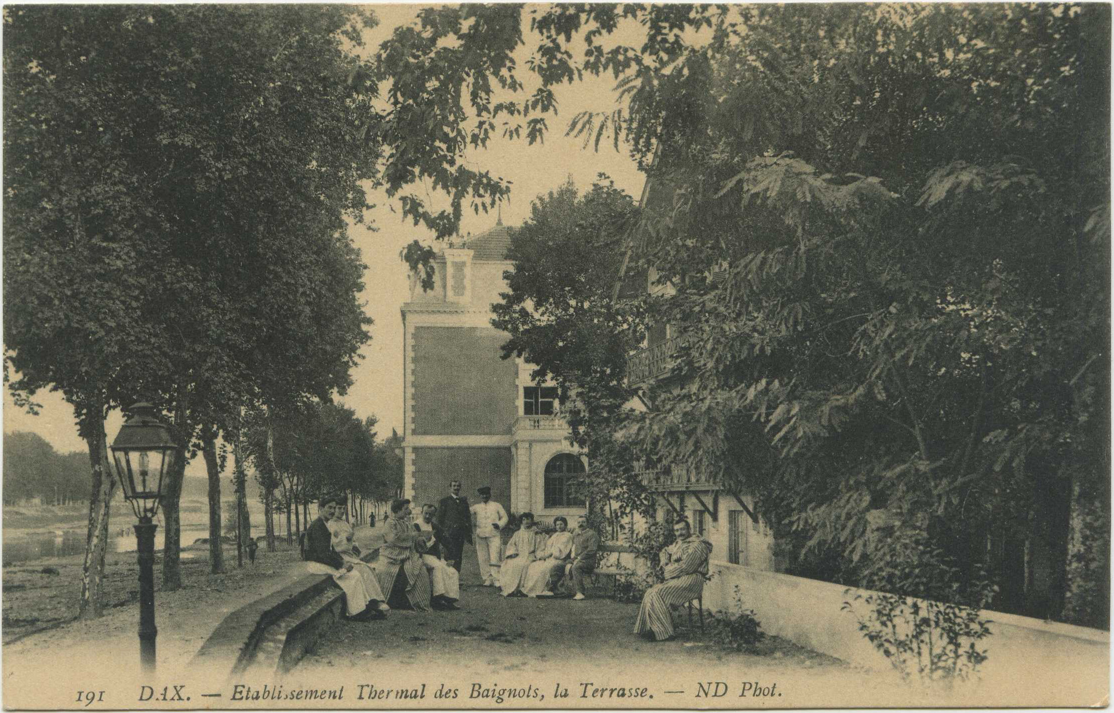 Dax - Etablissement Thermal des Baignots, la Terrasse.