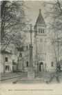 Carte postale ancienne - Dax - Place St-Vincent et Eglise St-Vincent de Xaintes