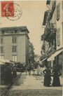 Carte postale ancienne - Dax - Place de la Cathédrale et Rue Saint-Vincent.