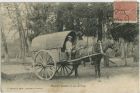 Carte postale ancienne - Landes - Meunier Landais et son Attelage