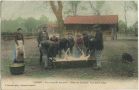 Carte postale ancienne - Landes - LANDES - Leu tüouaille dou porc - (Heste de famille) - Lou darré baïgn