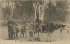 Carte postale ancienne - Landes - TYPES LANDAIS - Echassier gardant son troupeau