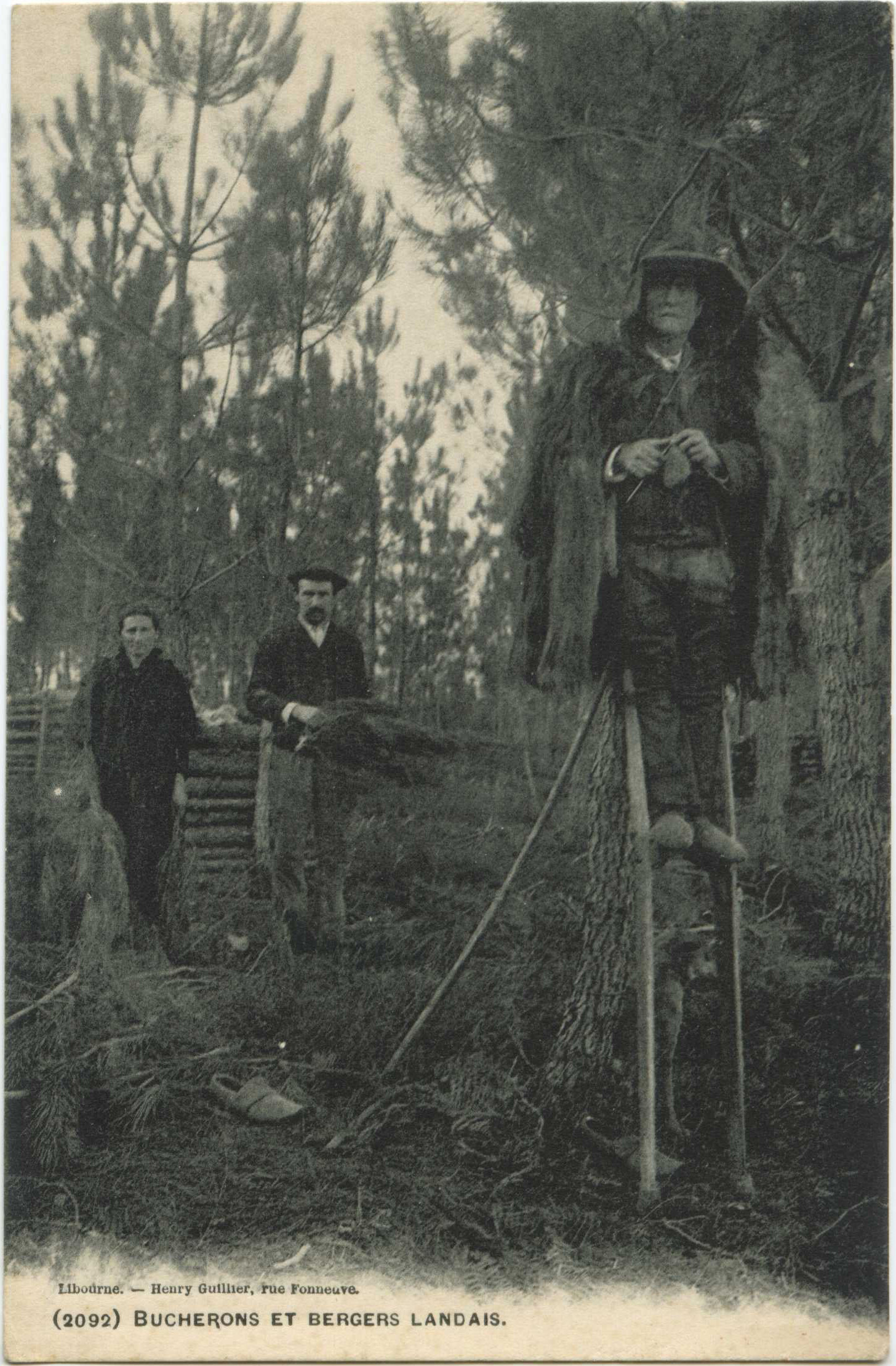 Landes - Bucherons et bergers landais.