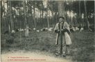 Carte postale ancienne - Landes - Berger Landais tricotant