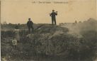 Carte postale ancienne - Landes - Dans les Landes. - Charbonnière en feu