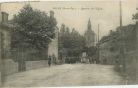 Carte postale ancienne - Escos - Quartier de l'Eglise