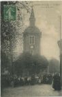 Carte postale ancienne - Escos - L'Eglise. Sortie de la messe. Carte postale ancienne - Escos - L'Eglise. Sortie de la messe.