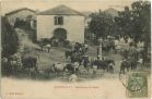Carte postale ancienne - Guiche - Bénédiction du Bétail Carte postale ancienne - Guiche - Bénédiction du Bétail