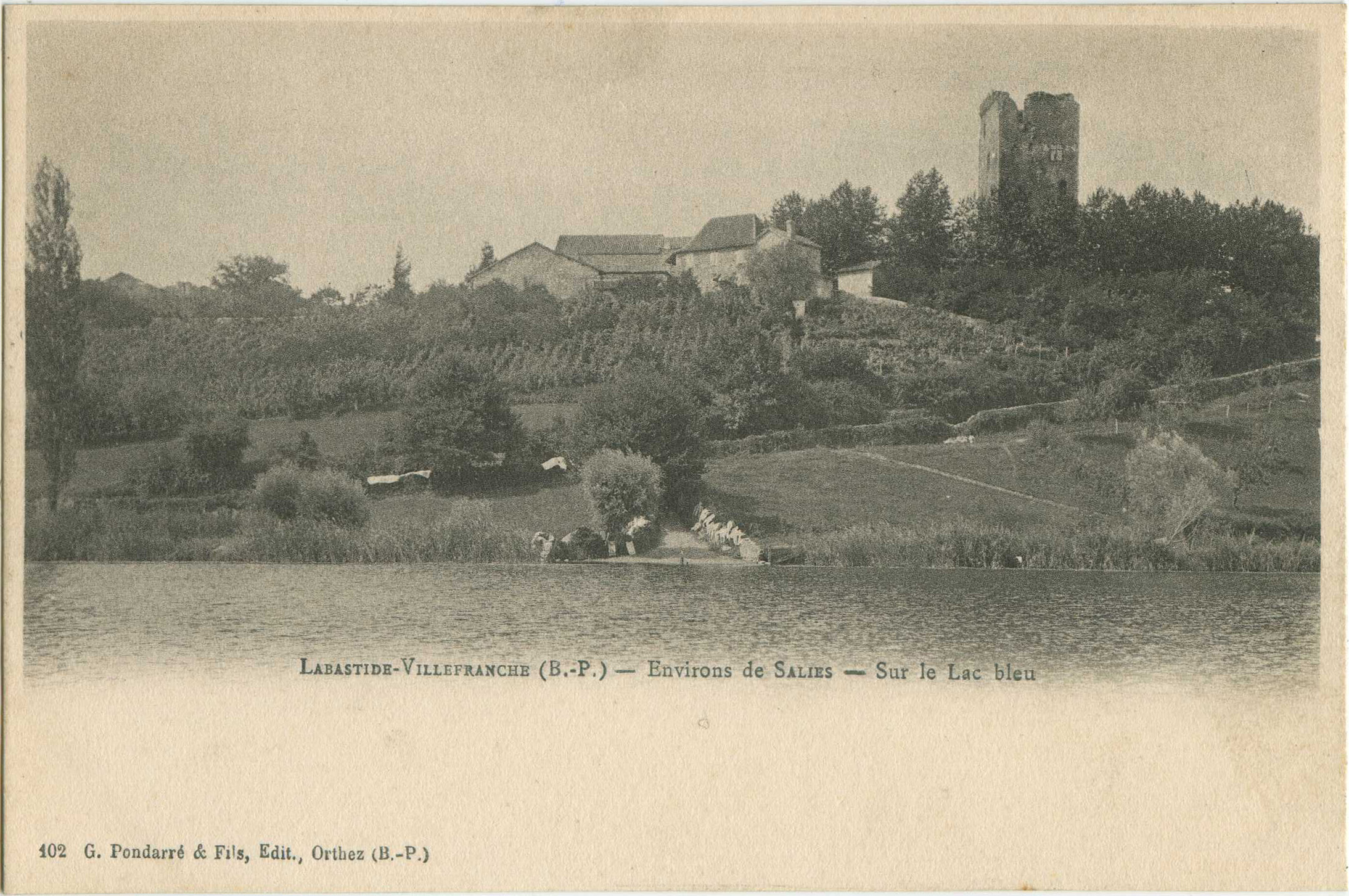 Labastide-Villefranche - Environs de S<small>ALIES</small> - Sur le Lac bleu