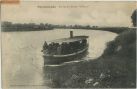 Carte postale ancienne - Peyrehorade - Arrivée du Bateau " L'Eclair "