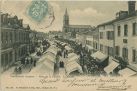 Carte postale ancienne - Peyrehorade - Place de la Liberté. Le marché 