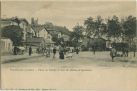 Carte postale ancienne - Peyrehorade - Place du Sablote et Vue du château d'Apremont