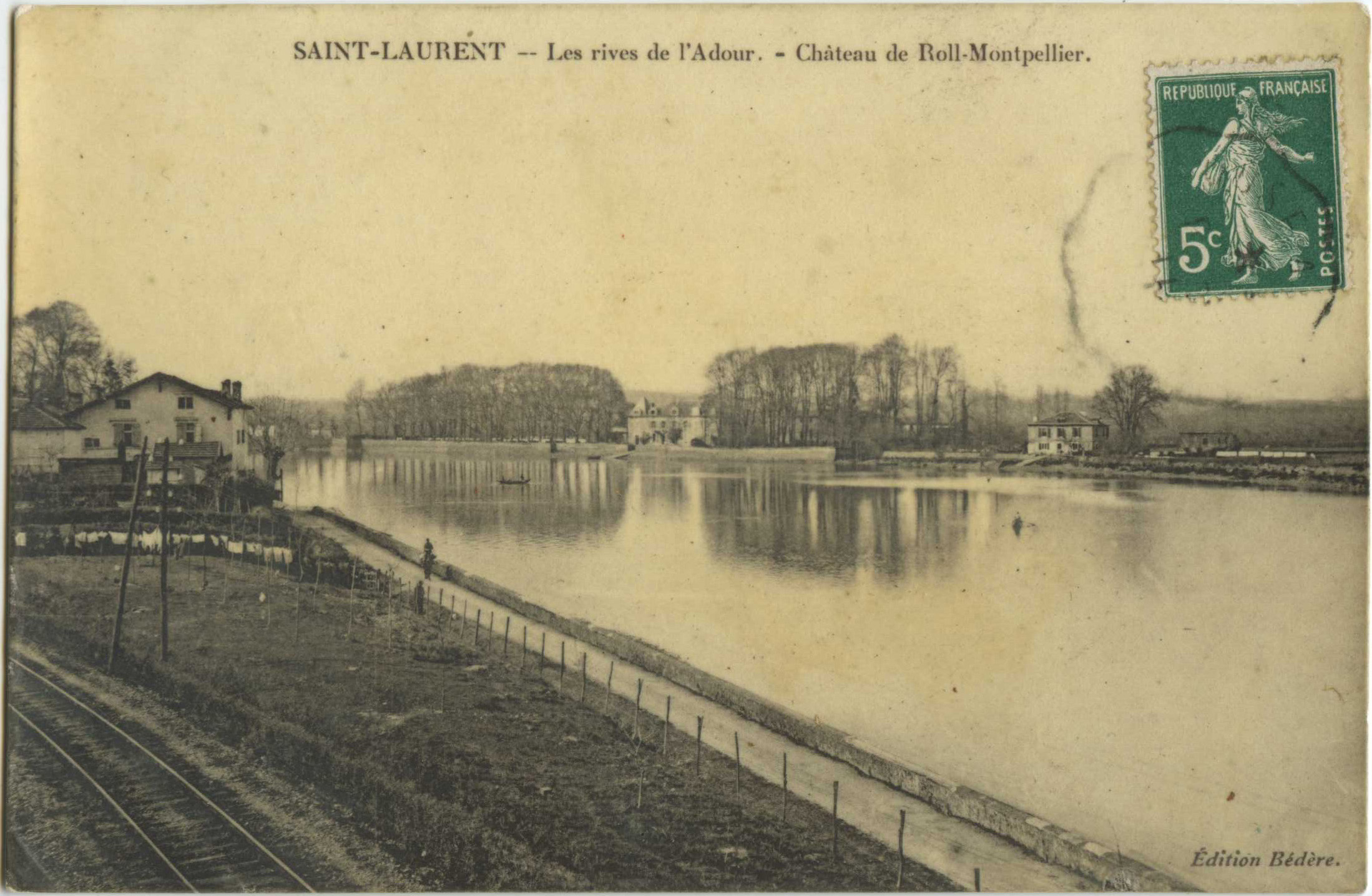 Saint-Laurent-de-Gosse - Les rives de l'Adour - Château de Roll-Montpellier.