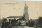 Carte postale ancienne - Saint-Pé-de-Léren - Eglise - Sortie de la Messe