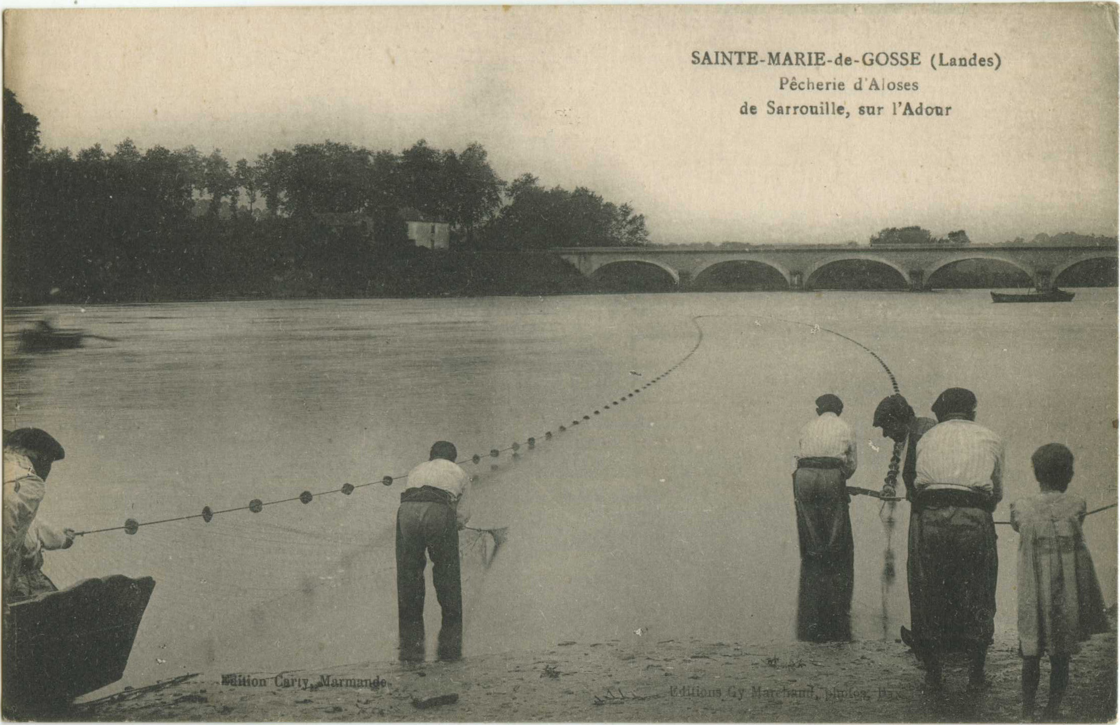 Sainte-Marie-de-Gosse - Pêcherie d'Aloses de Sarrouille, sur l'Adour