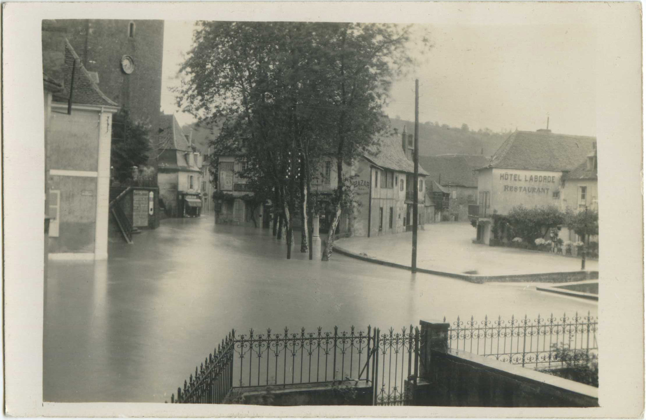 Salies-de-Béarn - Carte photo - Une crue du Saleys