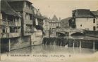 Carte postale ancienne - Salies-de-Béarn - Vue sur le Saleys - La Chute d'Eau